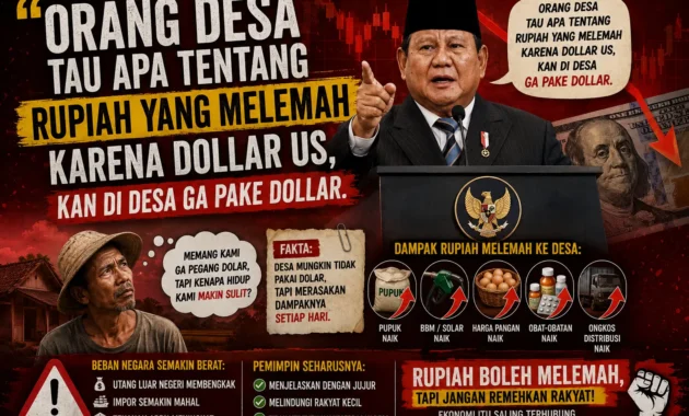 Orang desa tidak pakai dolar kalimat yang meremehkan rakyat1