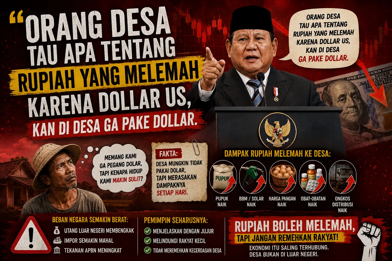 Orang desa tidak pakai dolar kalimat yang meremehkan rakyat1